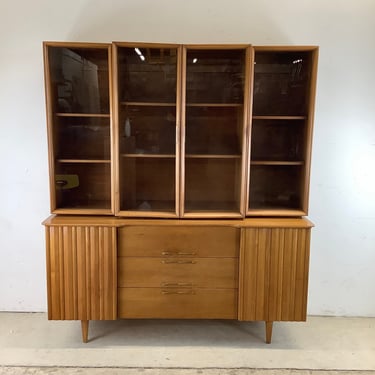 Mid-Century Modern Sideboard with China Cabinet 