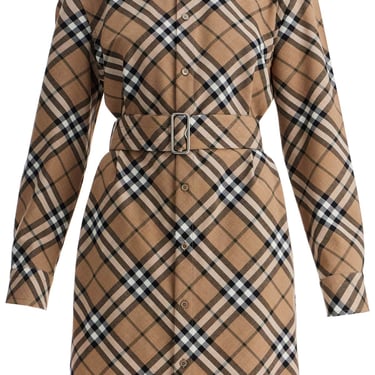 Burberry Ered Wool Blend Chemisier Dress Women