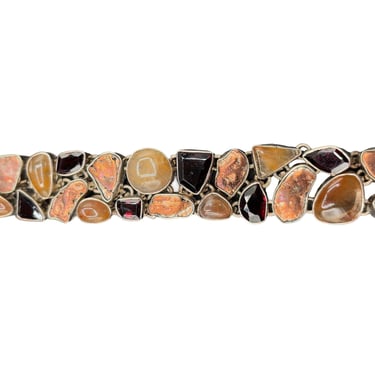 Garnet Cluster 925 Sterling Silver Fashion Jewelry 8
