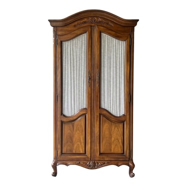 White Furniture Walnut Country French Armoire 
