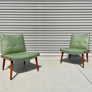 Mid-Century Set of 2 Slipper Chairs by Kroehler Mfg Co. 