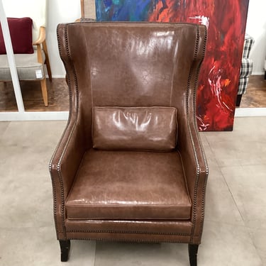 Bernhardt Kingston Leather Wingback