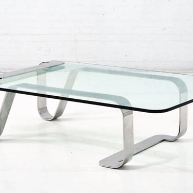 Steel and Glass &quot;Odyssey&quot; Coffee Table by Gary Gutterman, 1970