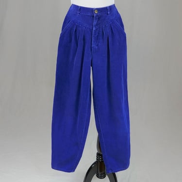 80s Blue Corduroy Pants - 23