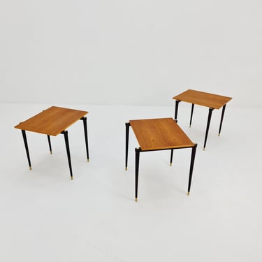 Rare Swedish vintage nesting tables, side tables by A-B.S Ljungqvist, 1960s 