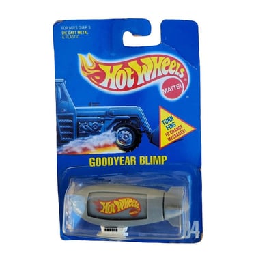 Mattel Blue Card Hot Wheels Goodyear 1384 Blimp MIP 1991 #194 Series New M12 