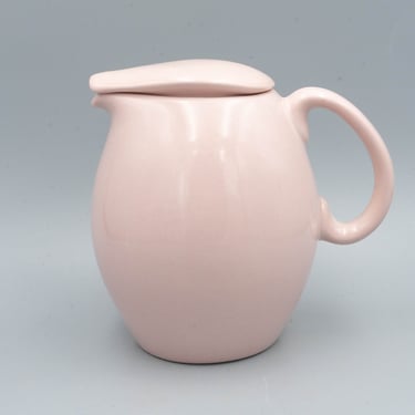 Russel Wright Iroquois Casual China Pink Sherbet 1-1/2 Qt Covered Pitcher | Vintage Designer Dinnerware 
