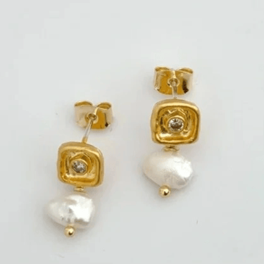 Lavern pearl drop earrings