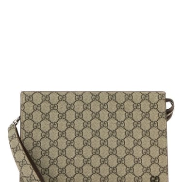 Gucci Men Gg Supreme Fabric Clutch