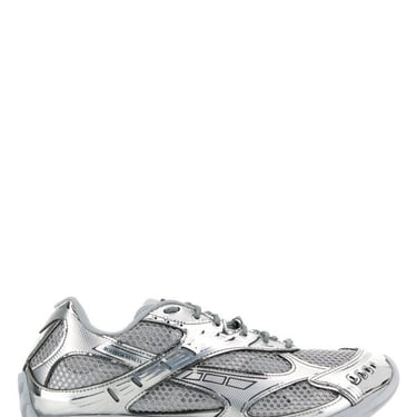 Bottega Veneta Man Silver Mesh And Rubber Orbit Sneakers