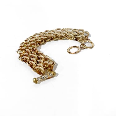 Gold Braided Link Bracelet