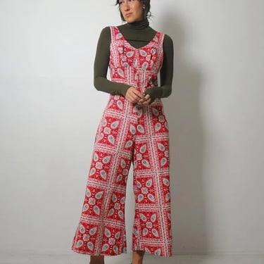 70's Wide Leg Bandana Jumpsuit