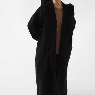 Incredible Vintage Felted Wool Hooded Coat