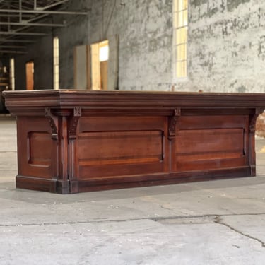 Antique Turn of the Century Walnut 8’ Store Counter 