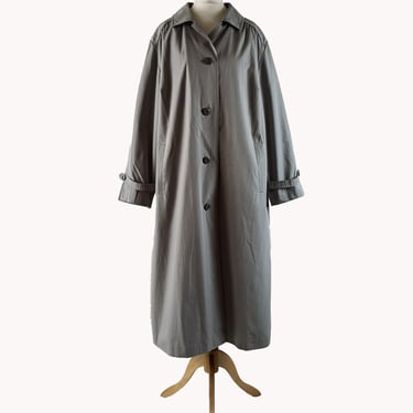 Vintage Lacoda 1970s Dove Grey Trench Coat - Finnish Vintage - Size M 