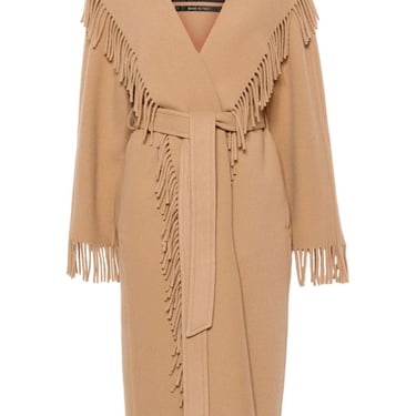 Balenciaga Women Wool Fringed Coat