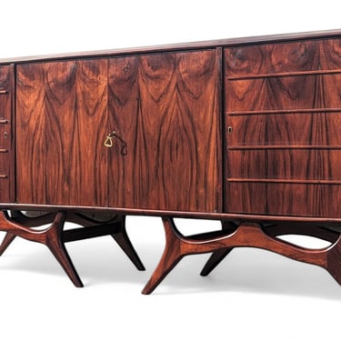 Mid Century Italian Modern Rosewood Cabinet 