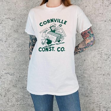 70's Vintage Cornville Construction Co. Tee Shirt T-Shirt 