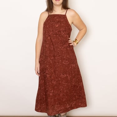 Meredith Dress - Burgundy print