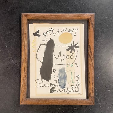 Joan Miro Galerie Maeght Exhibition Print 