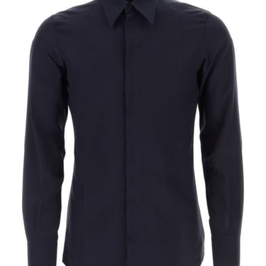 Dolce &amp; Gabbana Man Midnight Blue Crepe Shirt