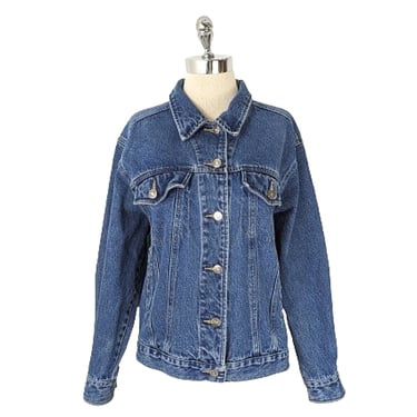 vintage 80's denim trucker jacket (Size: S)