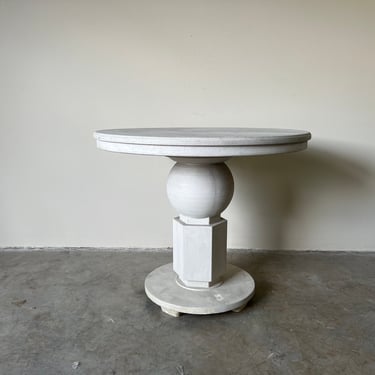 80's Postmodern Indoor or Outdoor White Composite Resin Dining Table 