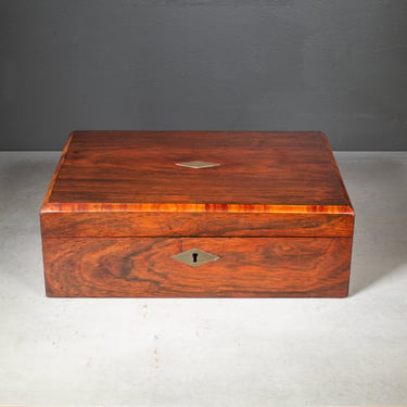 19th c. Mahogany Campaign Writing Lap Desk c.1800s