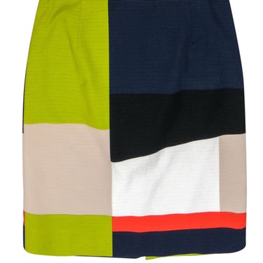 Carlisle - Multicolor Colorblocked Textured Pencil Skirt Sz 8