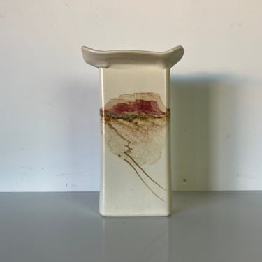 80's Vintage Southwestern Ceramic Vase , Signed 