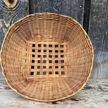 Vintage Basket — Fruit Basket — Round Basket — Basket for Fruit — Basket for Veggies — Kitchen Basket — Basket Vintage — Basket Bowl 