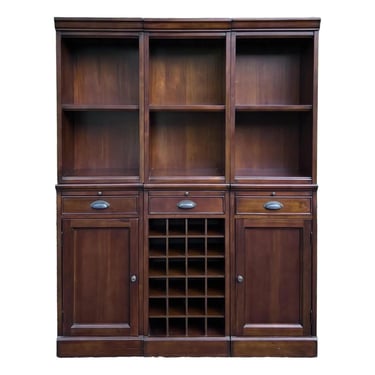 Pottery Barn Mahogany Modular Bar Cabinet 
