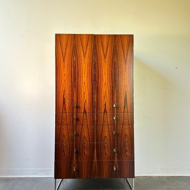 Mcm rosewood and lacquer armoire dresser by Rougier 