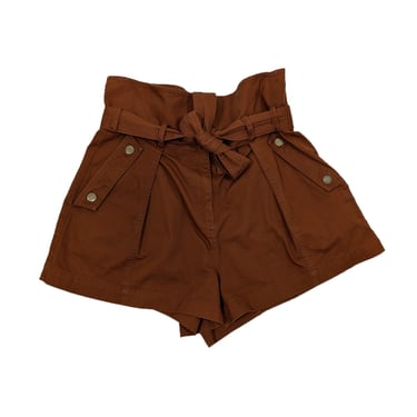 Ulla Johnson - Sienna Brown Cotton Belted Shorts Sz 8