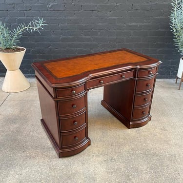 Vintage Mahogany & Tooled Leather Desk by Hooker 