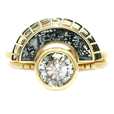The Huurre - Galaxy Diamond & Native Silver Solitaire Set
