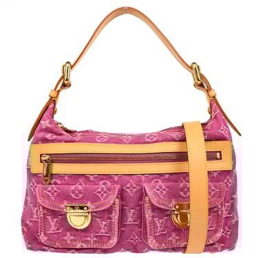 Louis Vuitton Pink Monogram Denim Baggy PM Shoulder Bag M95212