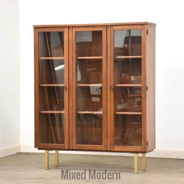 Walnut Mid Century Bookcase 