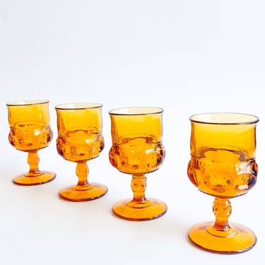 Vintage Golden Goblet, set of 4