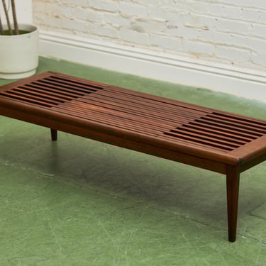 Slat Mid Century Extendable Coffee Table Bench