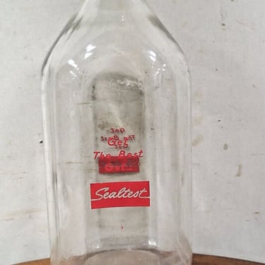 Sealtest Vintage Half Gallon Glass Milk Bottle With Red Lettering - Get the Best 