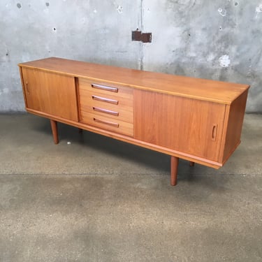 Vintage 1960's Danish Mid Century Modern Credenza / Sideboard