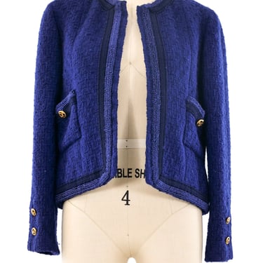 Chanel Indigo Tweed Jacket