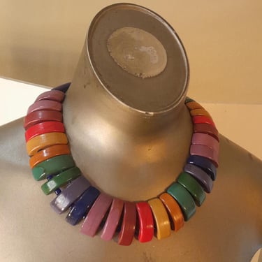 Vintage 80s/90s Colorful Rainbow Choker 