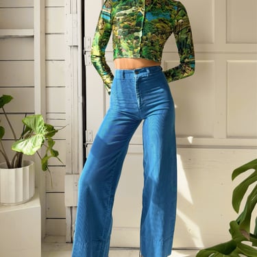 70s Levi's Blue Corduroy Pants | XS