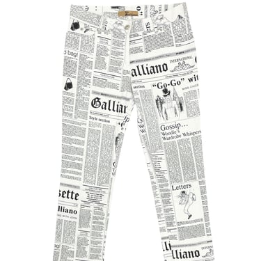 John Galliano Newsprint Pants