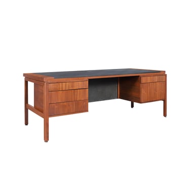 Mid-Century Modern Executive Walnut Desk