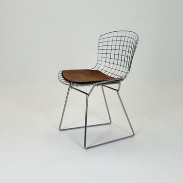 1 of 3 Mid century wire  Chrome side chair by Harry Bertoia, Italy 1980s 