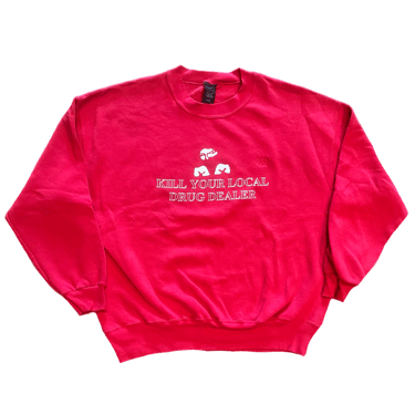 Vintage Straight Edge "Kill Your Local Drug Dealer" Crewneck Sweatshirt