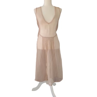 Maliparmi Chiffon Thin Sheer Dress Sleeveless See Through Swimsuit Coverup 42/10 